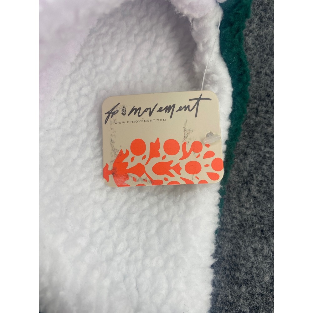 Free People FP Movement Hit The Slopes Fleece Hoodie Women S Evergreen Green NEW - Picture 5 of 11